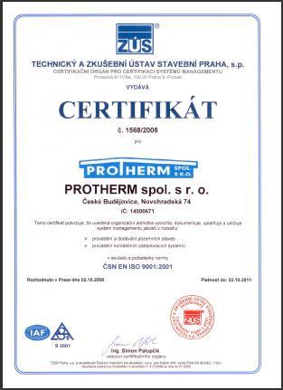 certifikace ISO 9001